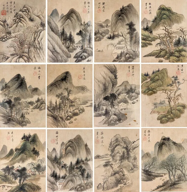 Dong QiChang (1555-1636) 12 Pages Album