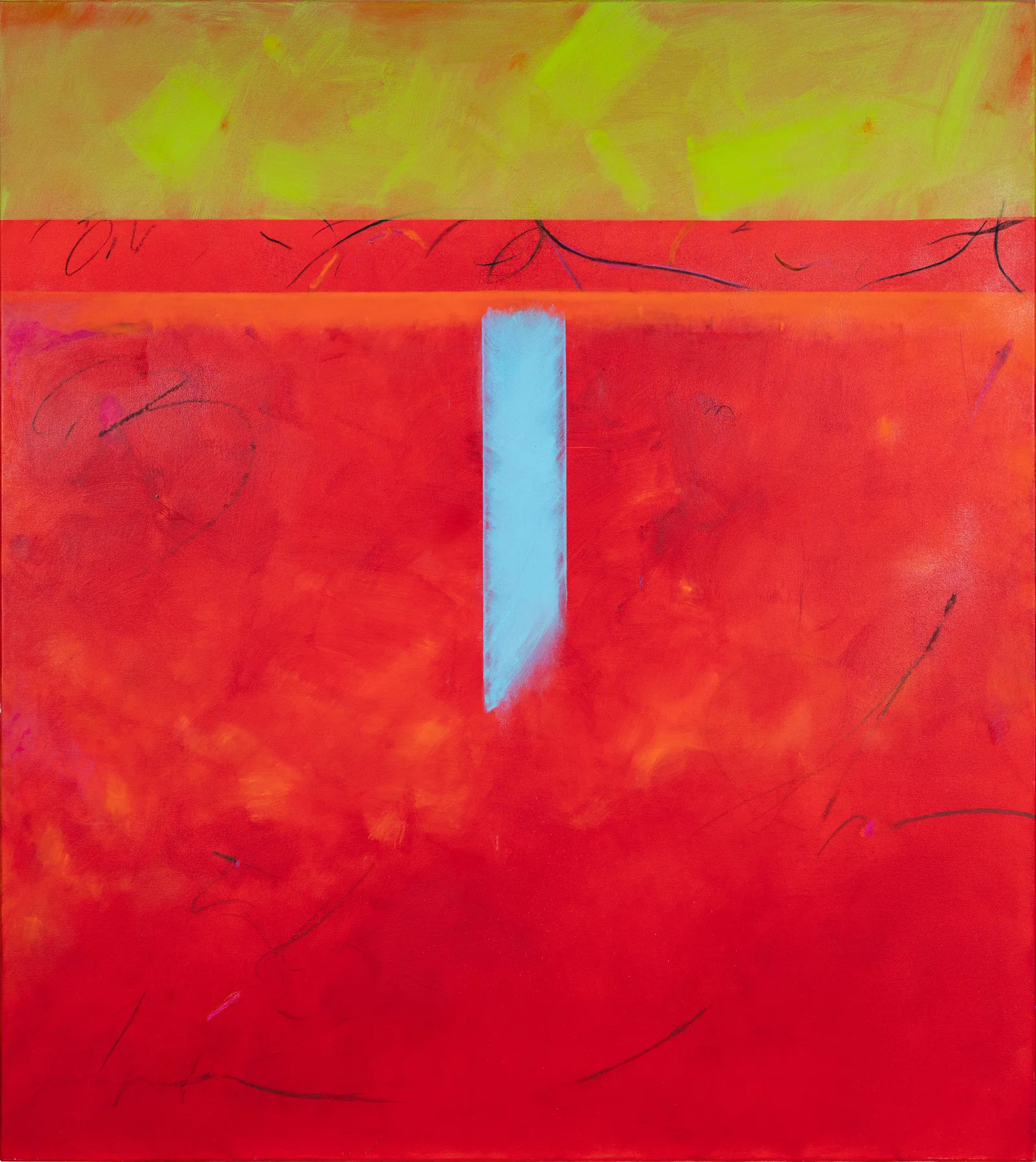 Doris Wyman (1932-2022) "Mensaje III", 2001 - Abstract Oil Painting - 72" x 64" - Rothko Inspired
