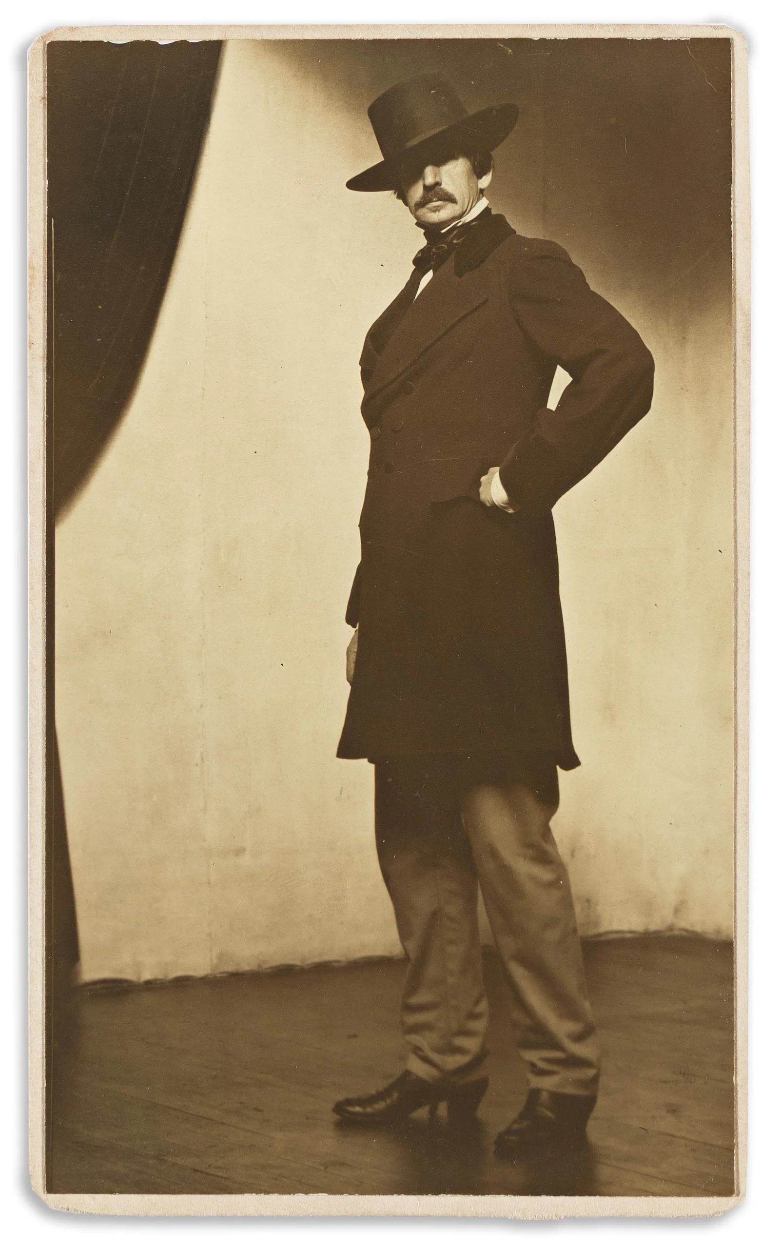 Dorothea Lange. Maynard Dixon in 19th-century attire. Circa 1931.