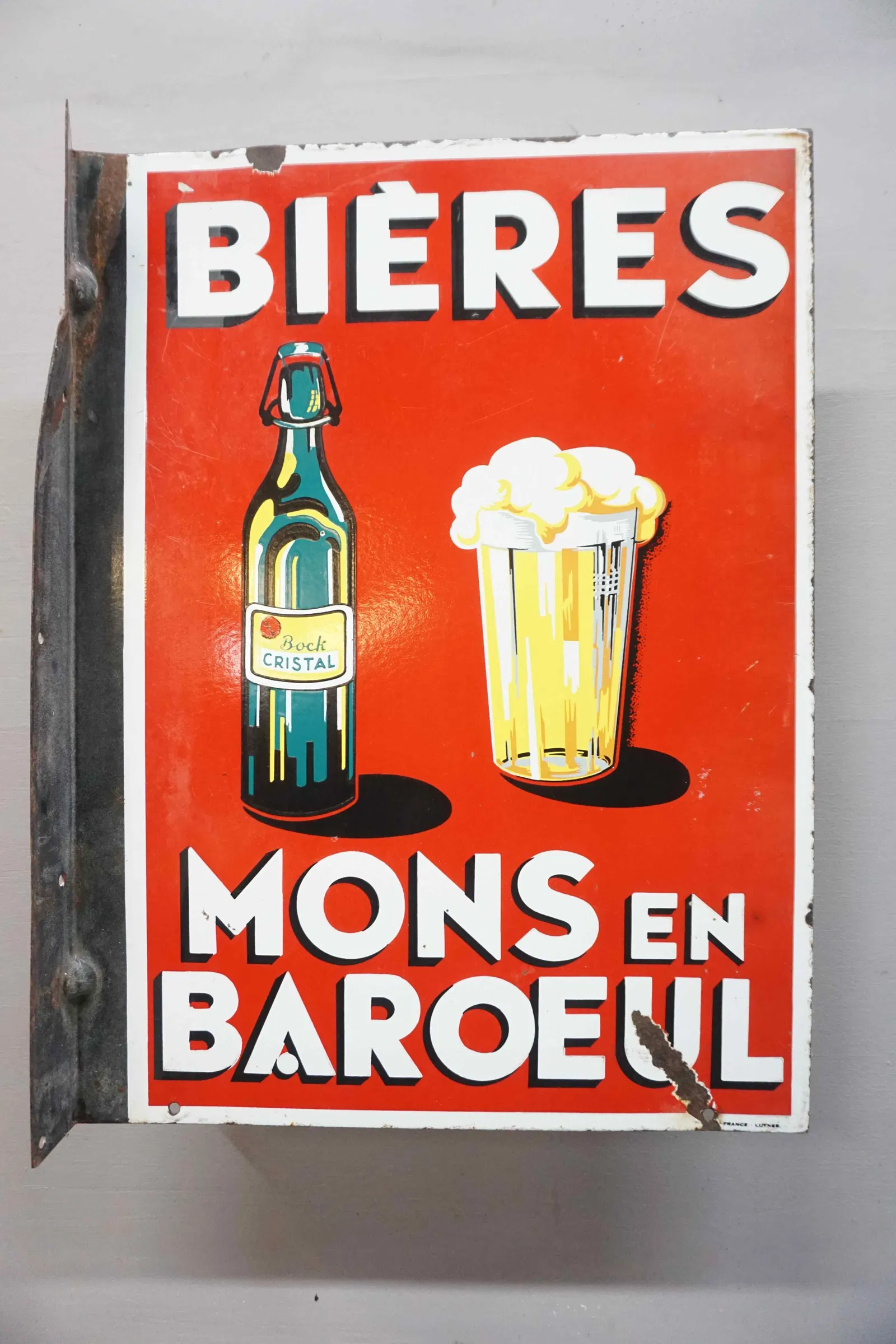 Double-Sided Enamel Sign