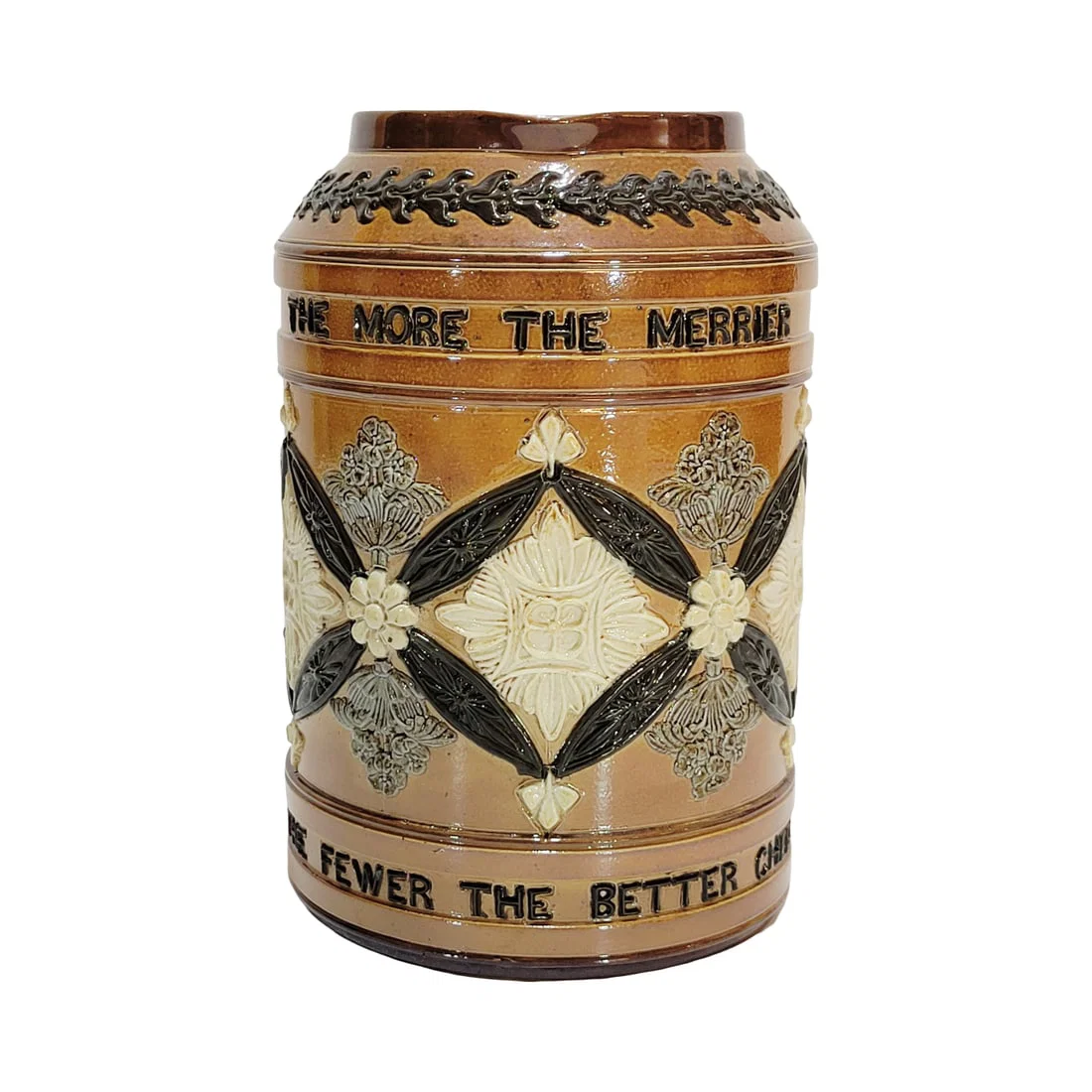 Doultan Lambeth Jug #1517, English Pitcher, Mosaic Beer Pitcher