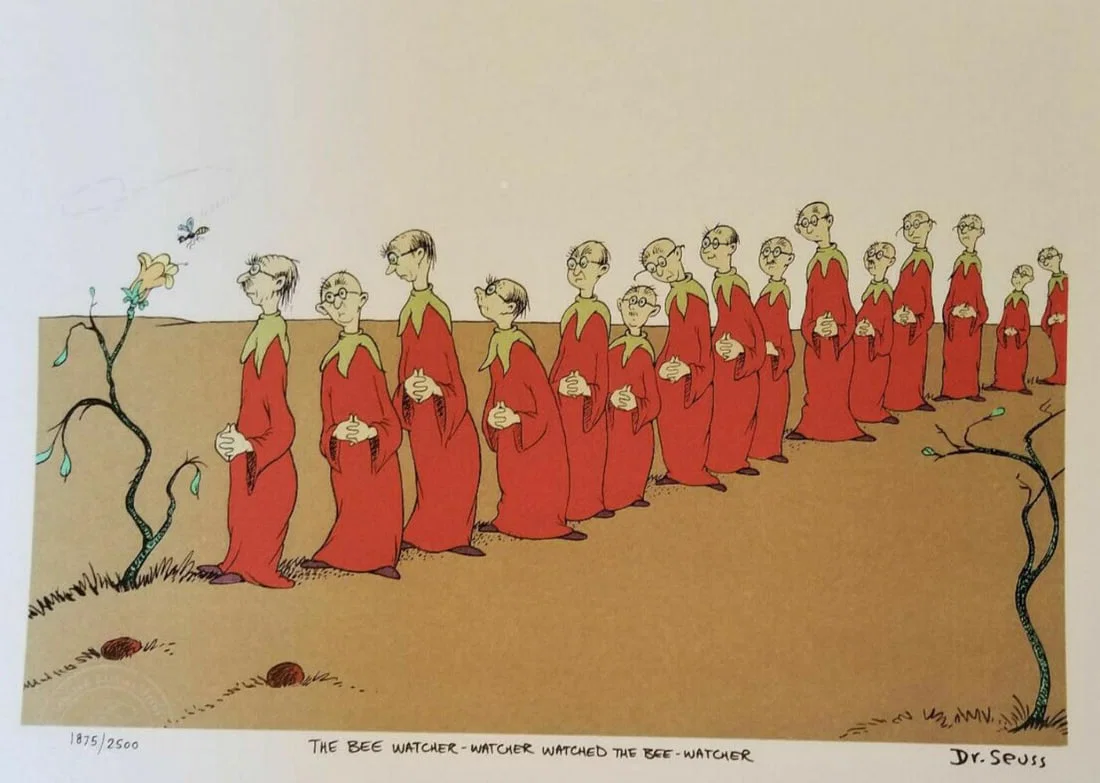 Dr. Seuss, 'The Bee Watcher', Signed Limited Edition Lithograph