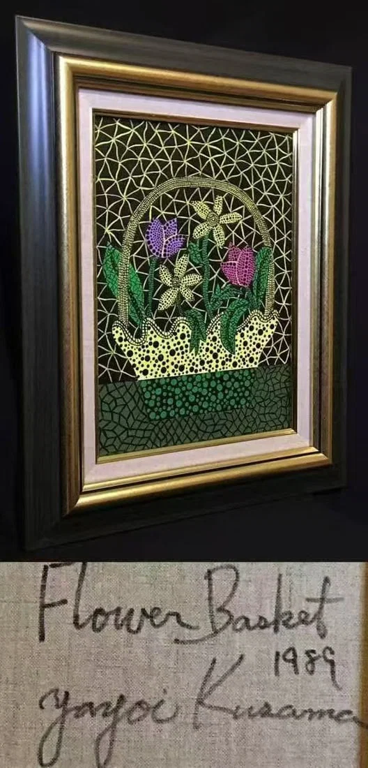 Drawing Flower Oil Painting,Yayoi Kusama Mark