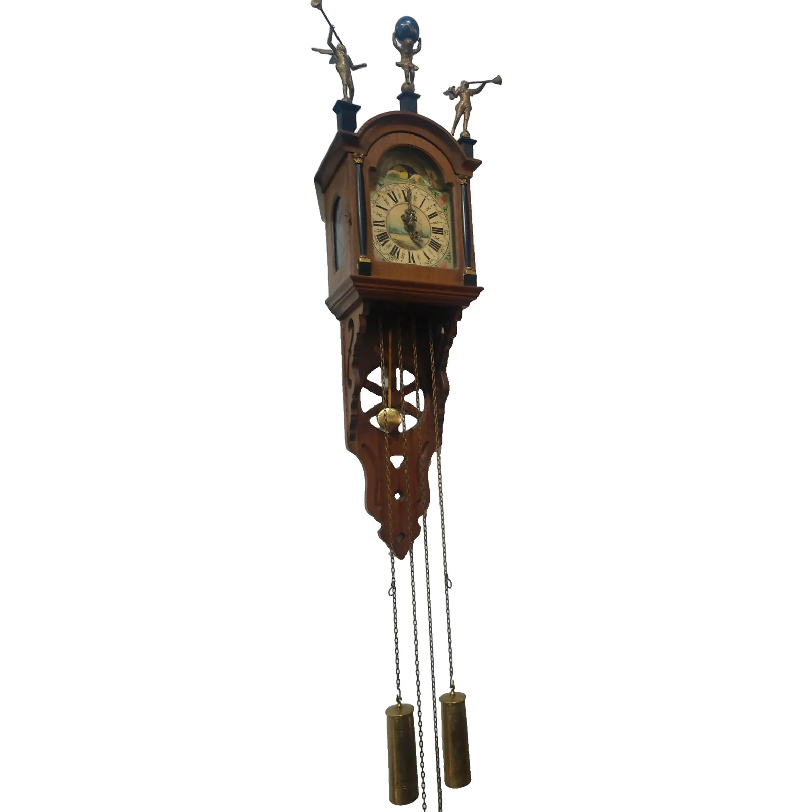 Dutch exquisite antique hanging clock timepiece