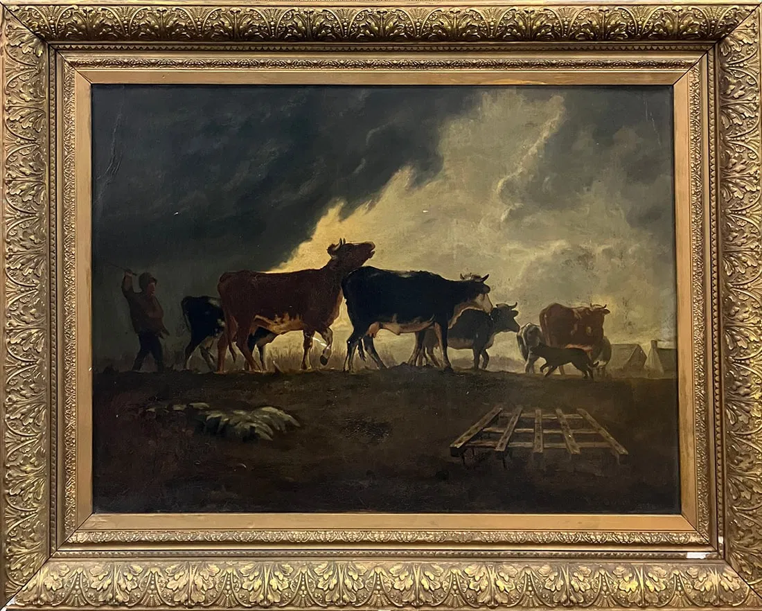 E.J. Garbell from 1886 oil painting on canvas Hand signed by the artist. Hand signed E.J. Garbell