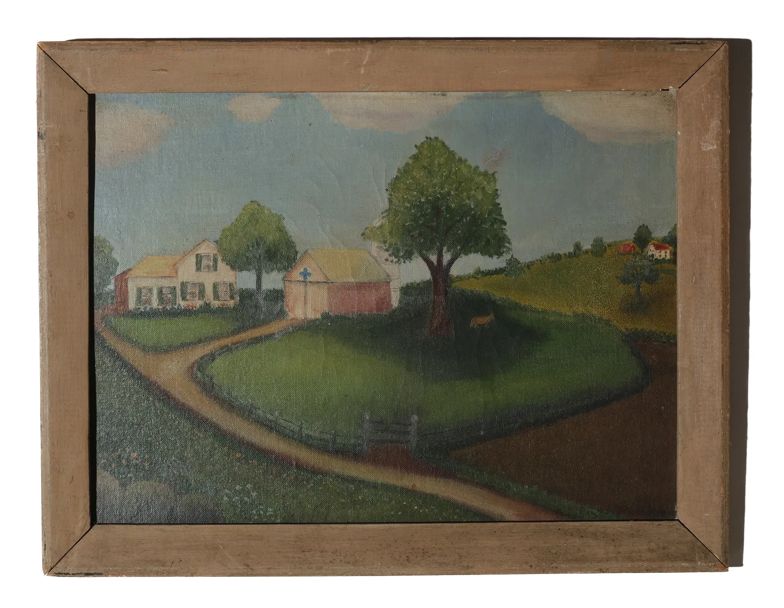 Early 20th c. Pennsylvania Folk Art Landscape