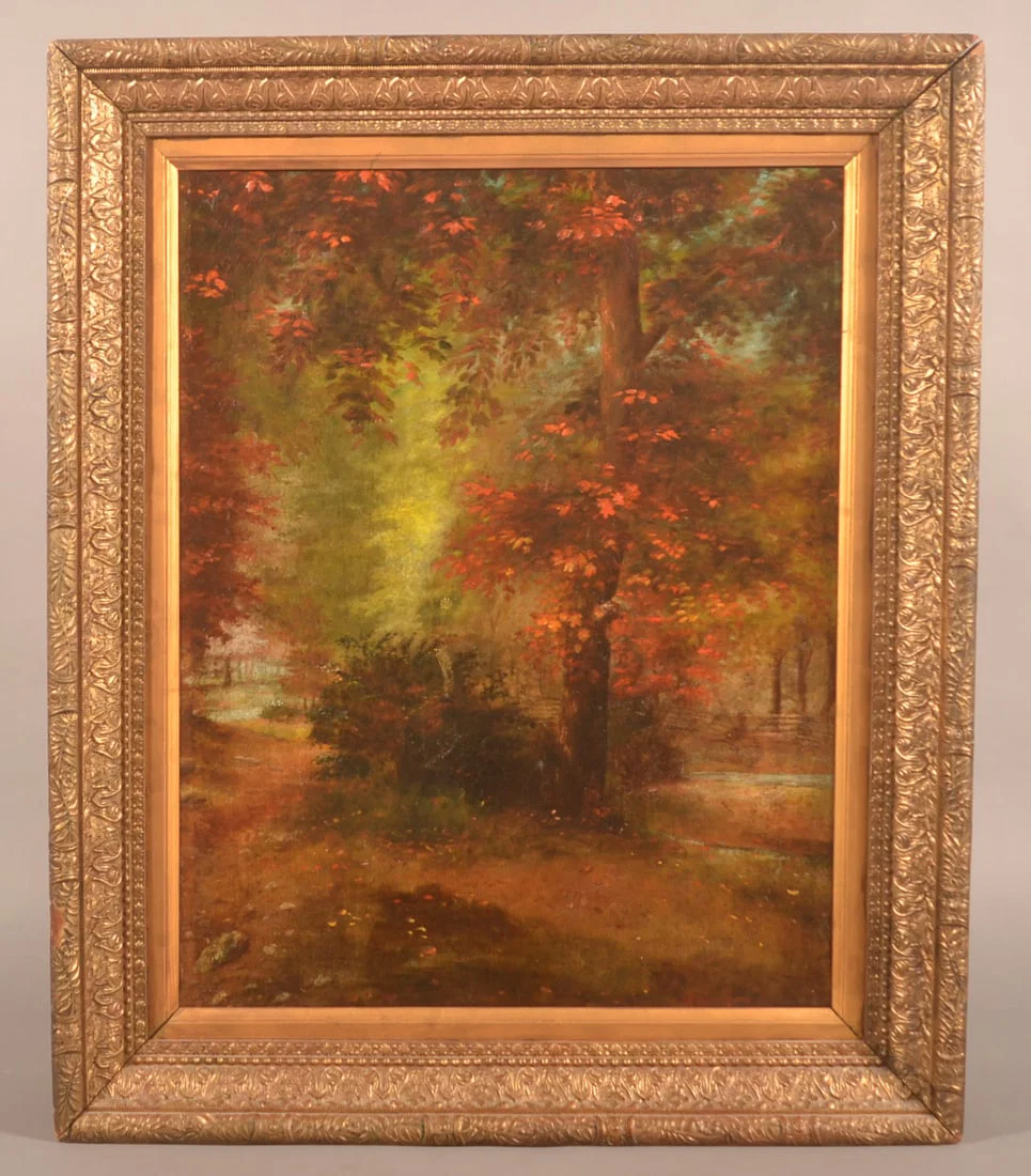 Early 20th C. Signed Landscape Oil on Canvas