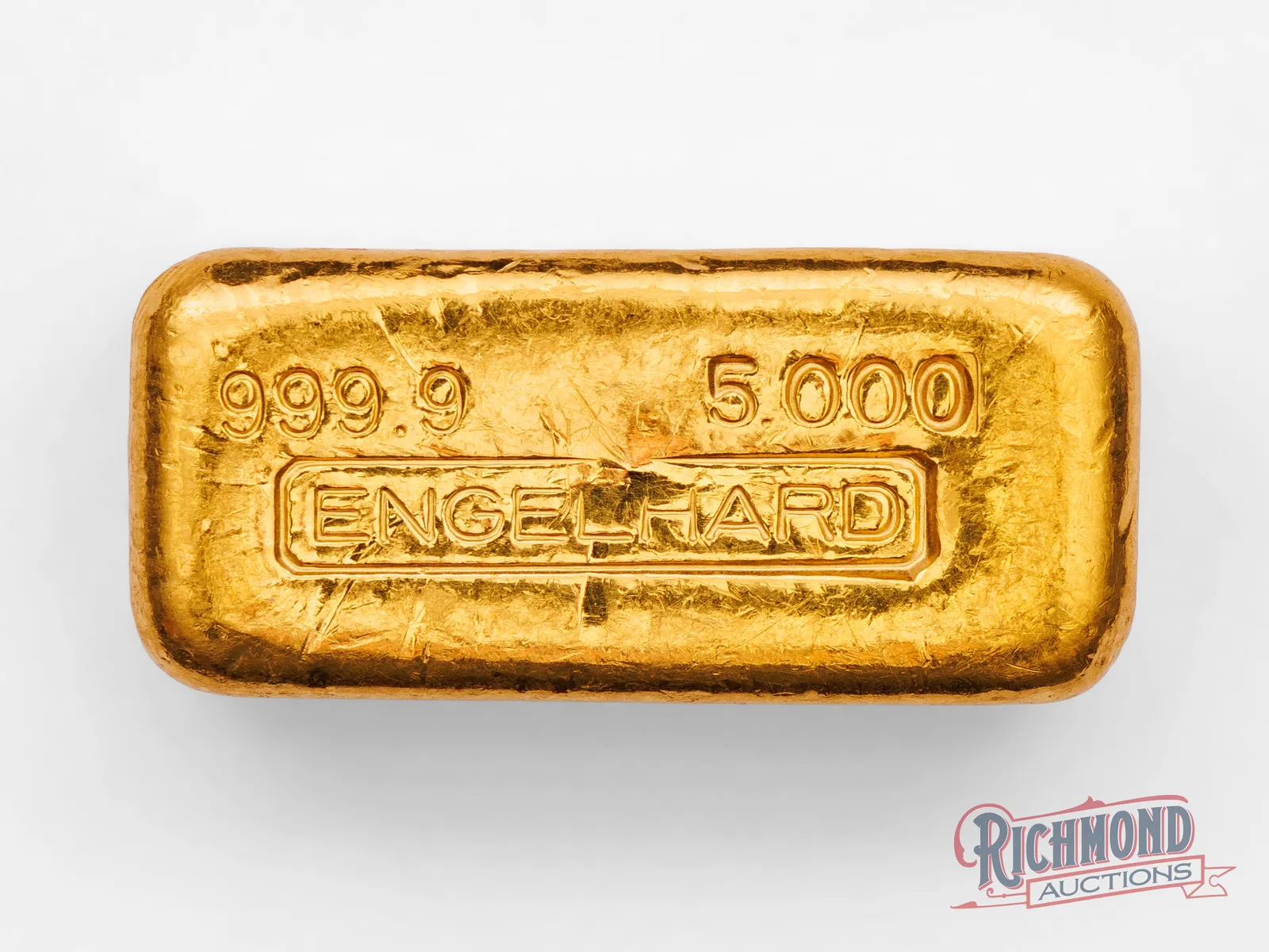 Early 5 oz Gold Engelhard Loaf Bar