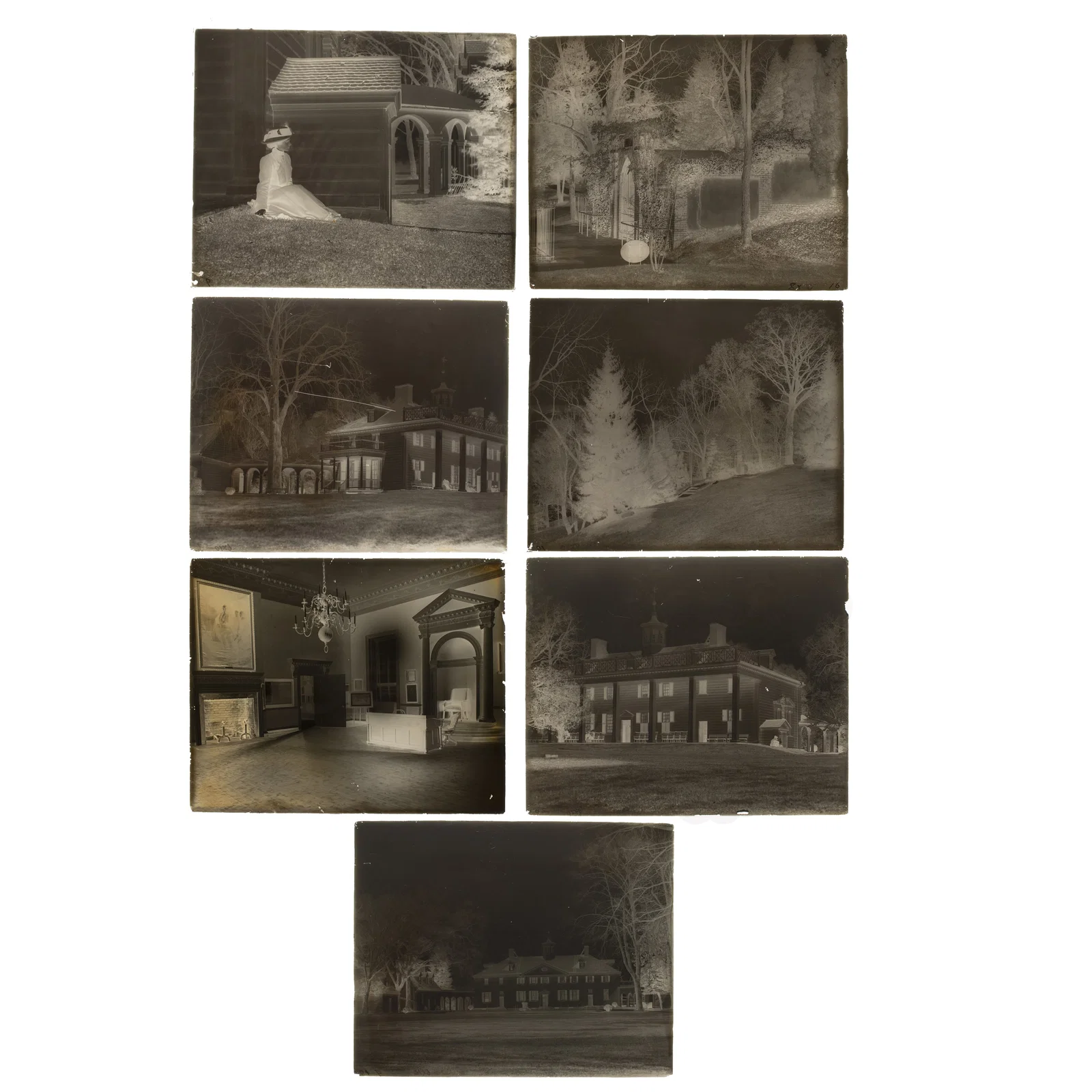 [EARLY PHOTOGRAPHY, WASHINGTON] Glass Negatives of Mount Vernon
