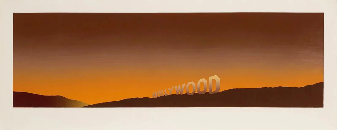 ED RUSCHA Hollywood Print in Colors, After
