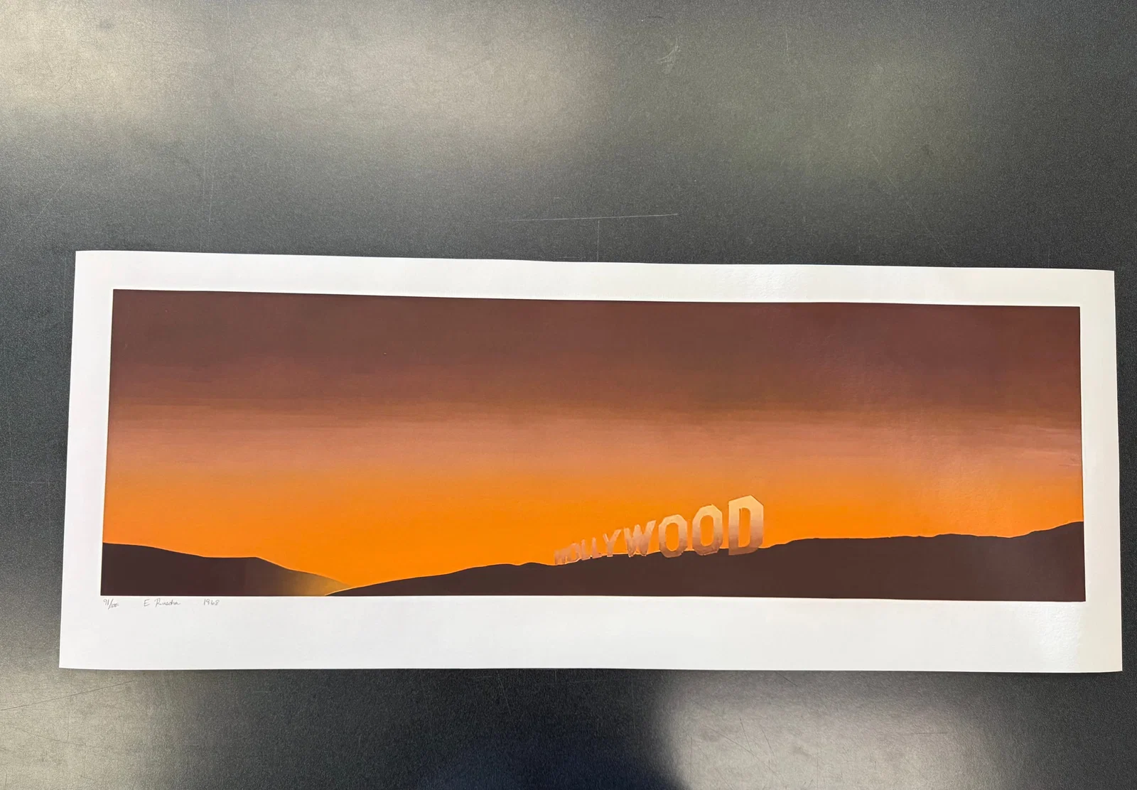 ED RUSCHA "Hollywood Print in Colors"