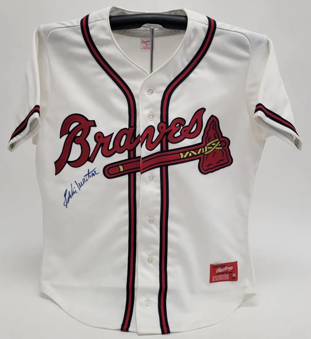 Eddie Mathews Signed Atlanta Braves Jersey Beckett Authenticated