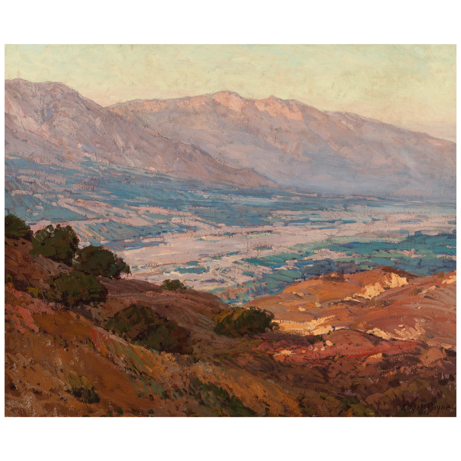 EDGAR PAYNE (1883-1947) Sespe Canyon (Ventura County) 28 1/4 x 34 1/4 in. (Painted in 1921.)