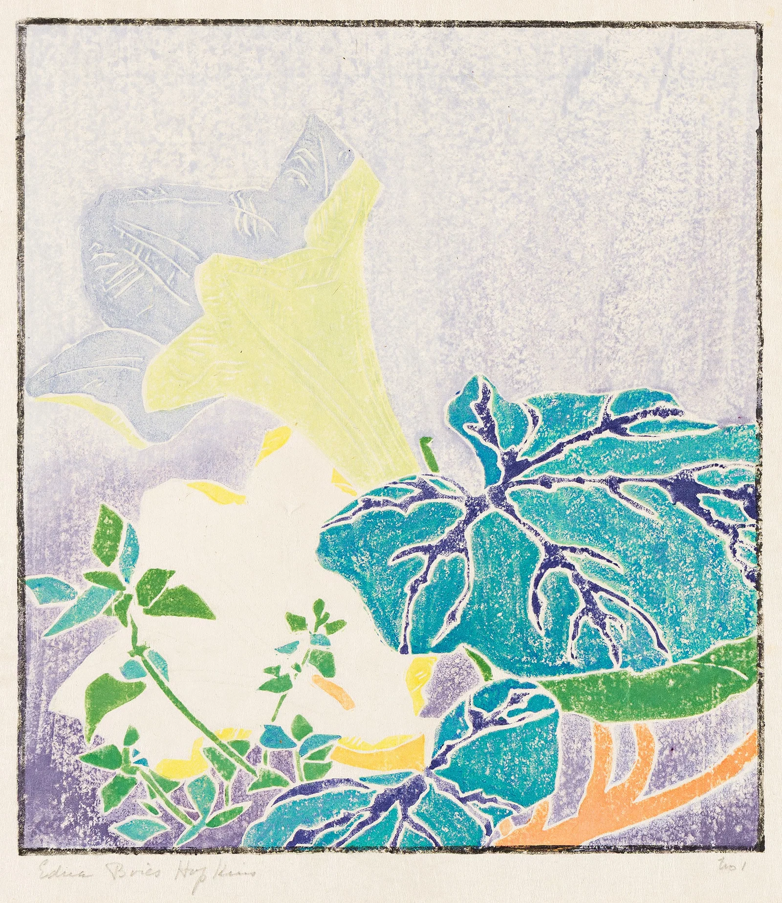 Edna Boies Hopkins (1872-1937), Lilies (also know as Moonflowers), circa 1920-23.