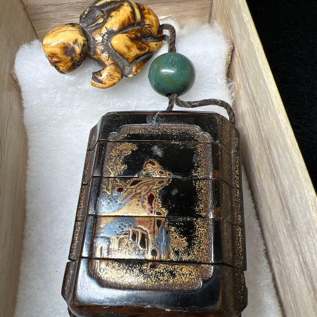 Edo period lacquerware five-tiered box