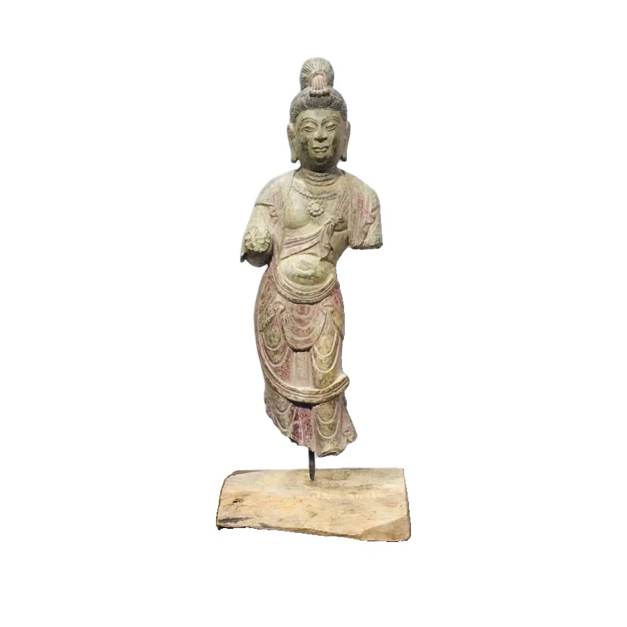 Edo Shogunate era blue stone Buddha statue