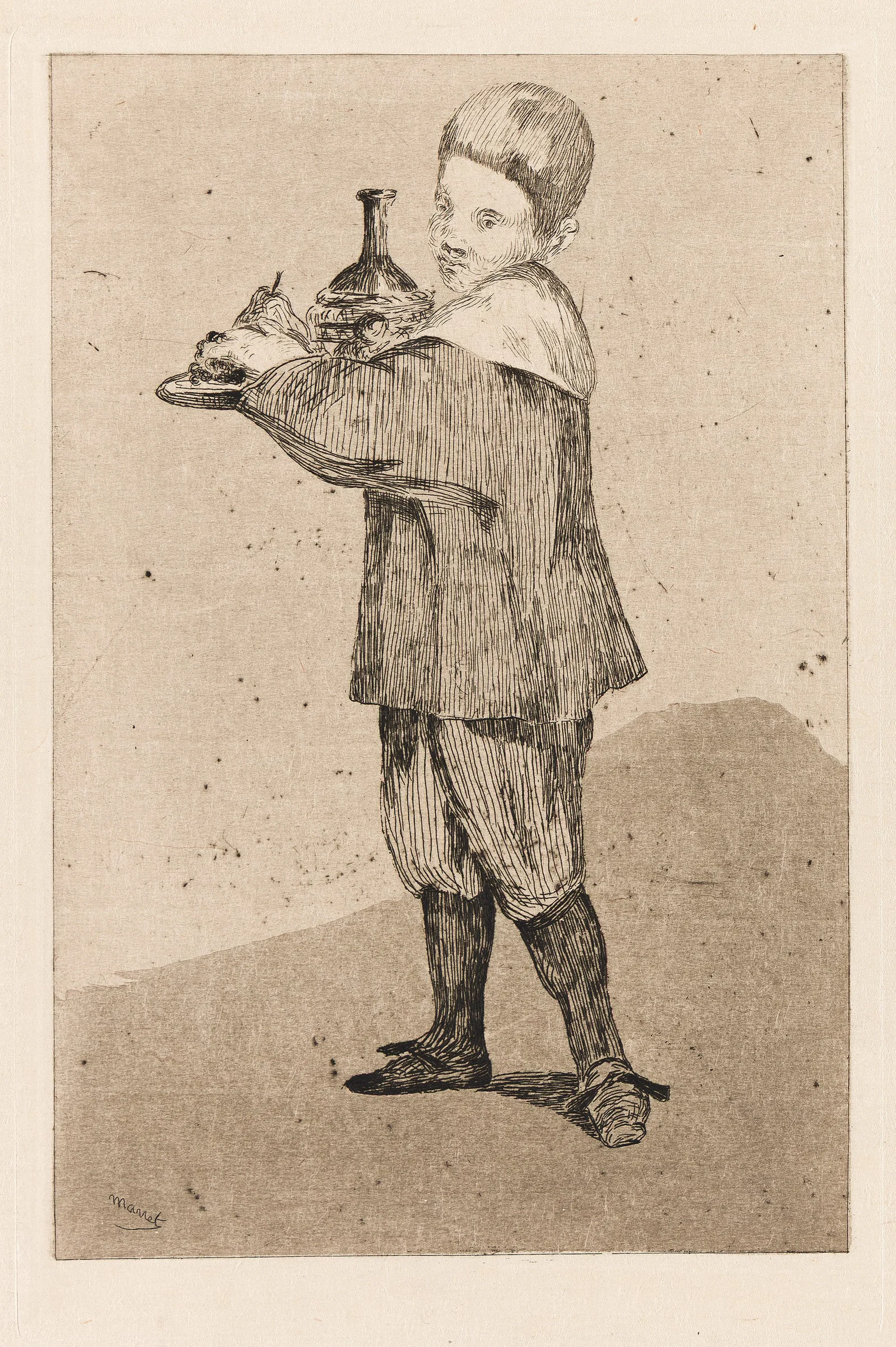 Édouard Manet (1832-1883), L'enfant Portant un Plateau, 1862.