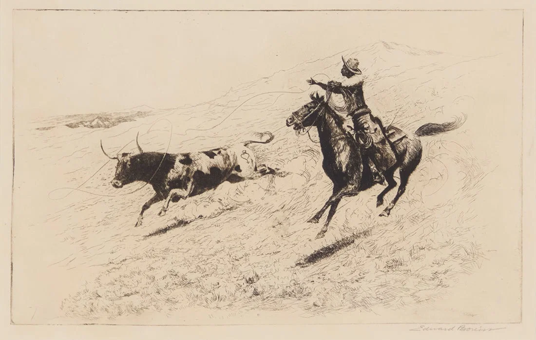 Edward Borein (1872-1945), "End of the Race"