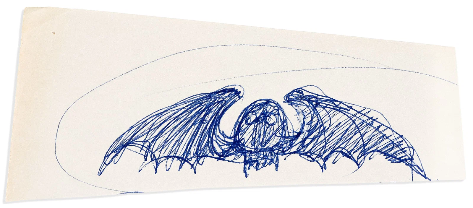 Edward Gorey. Two items: Ink drawing, unsigned * The Gilded Bat. Signed and Inscribed