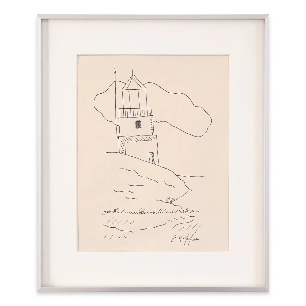 EDWARD HOPPER SIGNED DRAWING ON PAPER