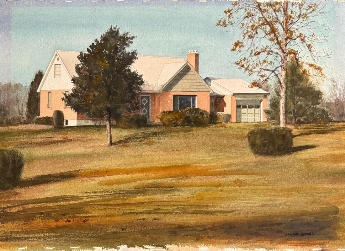 Edward Hopper, Watercolor on paper.