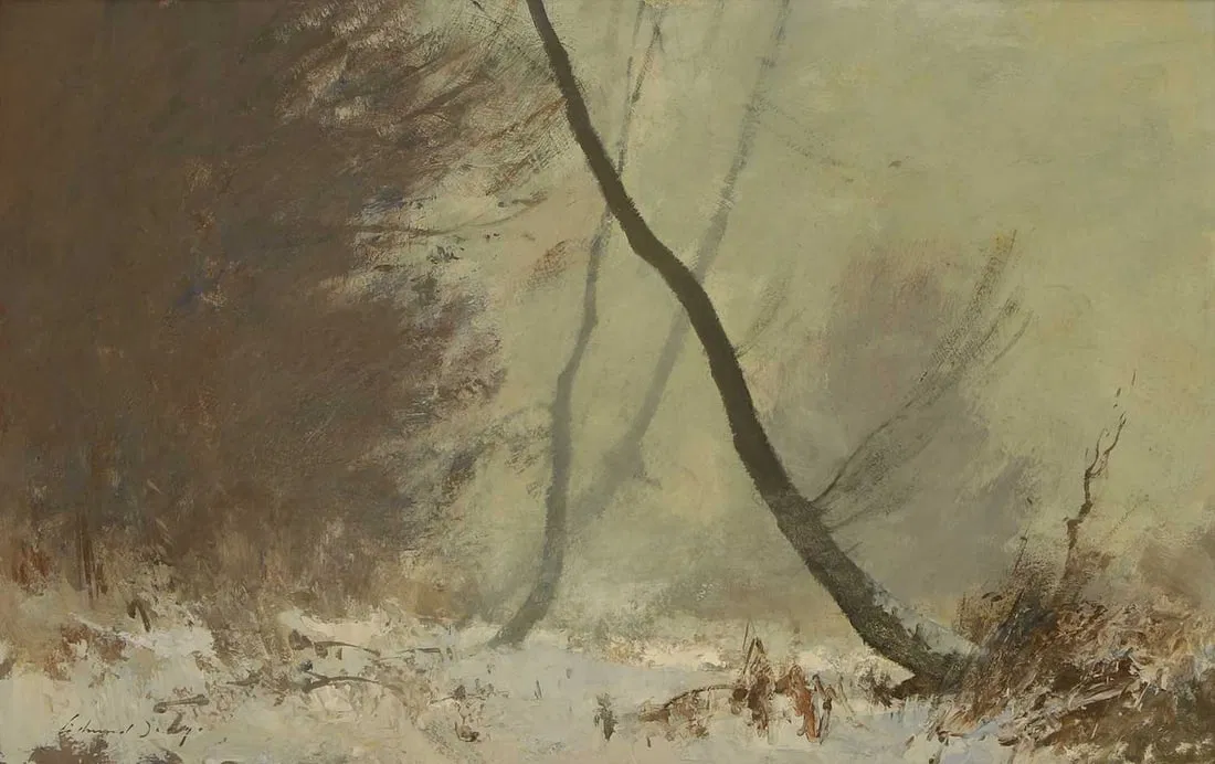 ▲ Edward Seago RWS (British, 1910-1974) 'Snow and Mist, Norfolk'