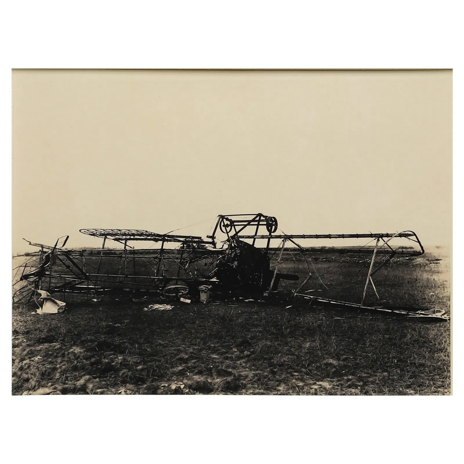 EDWARD STEICHEN (1879–1973), BREGUET PHOTOGRAPHIC PLANE BROUGHT DOWN IN FLAMES, WORLD WAR I
