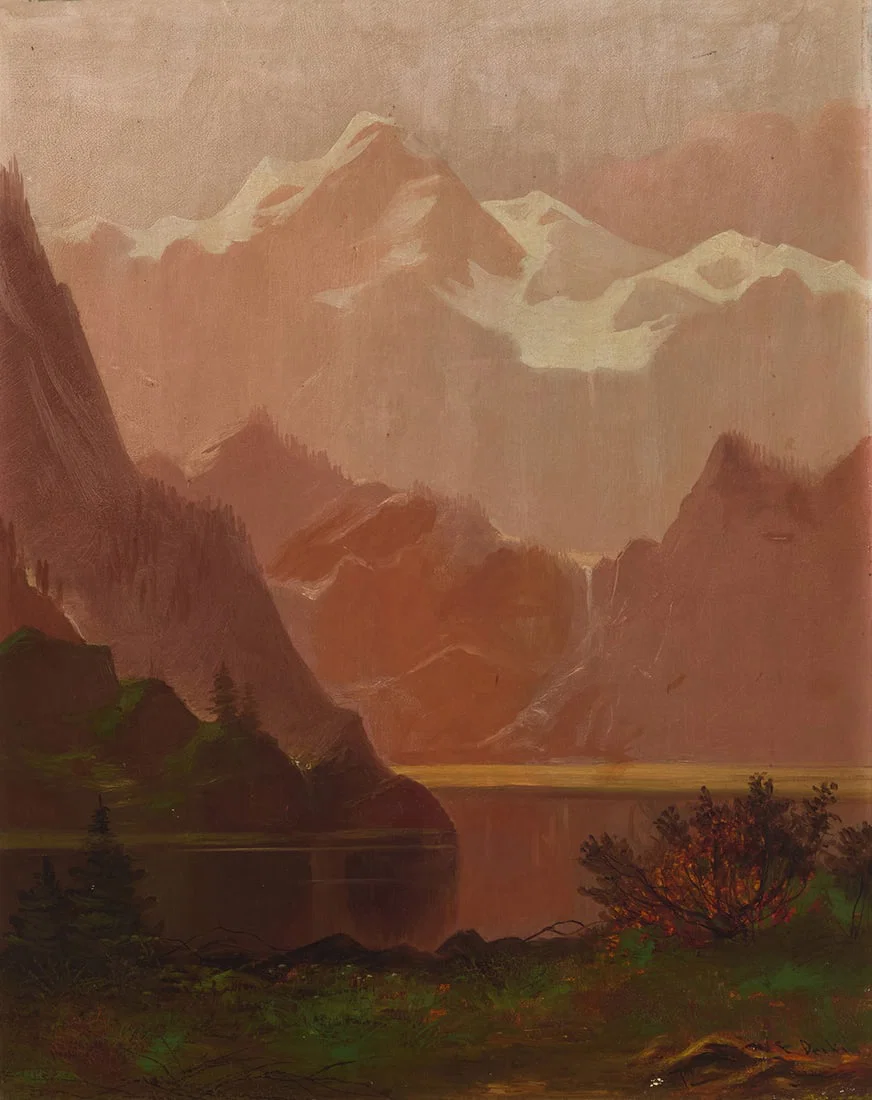 Edwin Deakin (1838-1923), Mountain lake