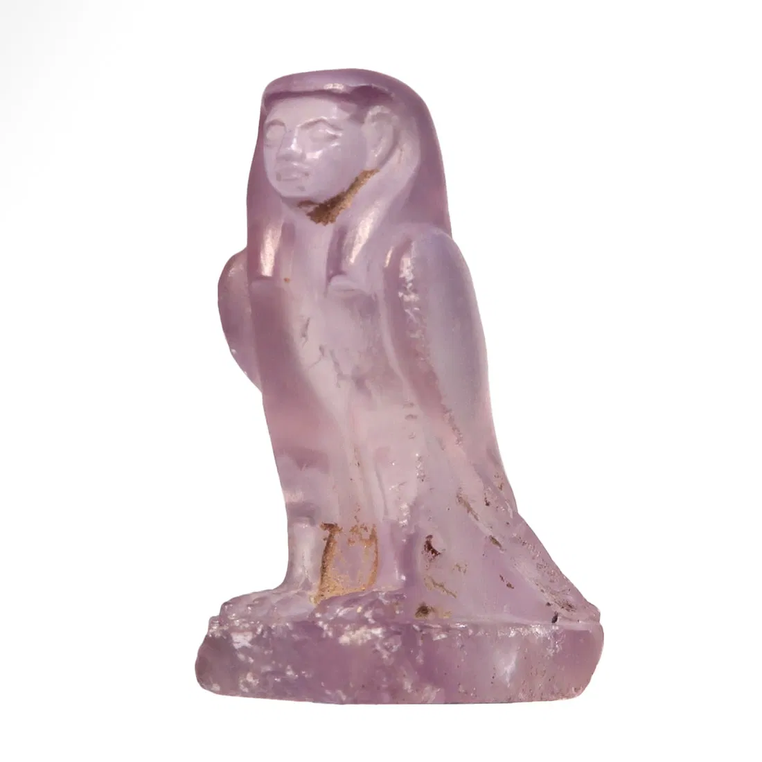 Egyptian Amethyst Amulet of a Ba Bird, c. 600 B.C.