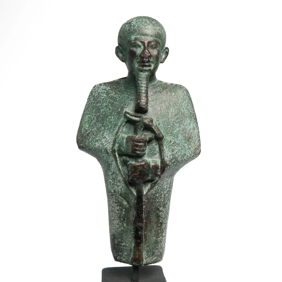 Egyptian Bronze Fragmentary Figure of Ptah, c. 900 B.C.