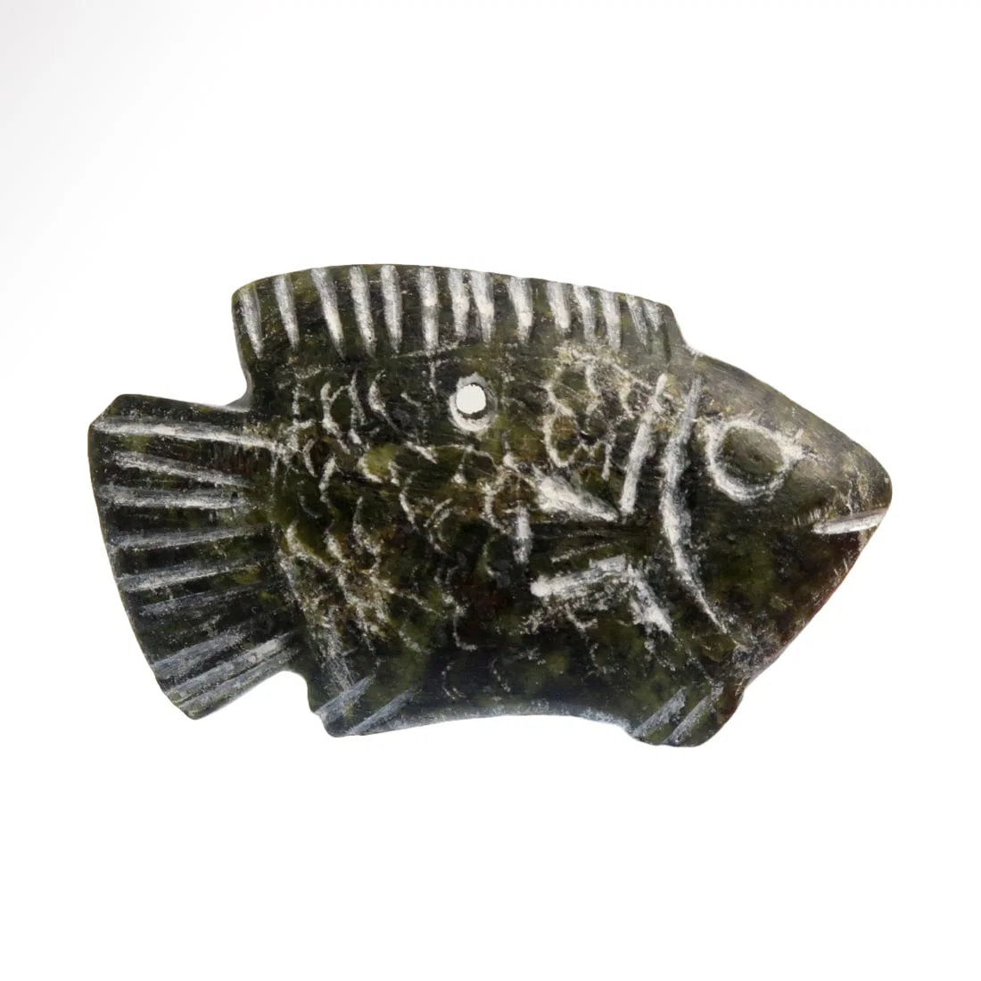 Egyptian Diorite Fish Amulet, c. 300 B.C.