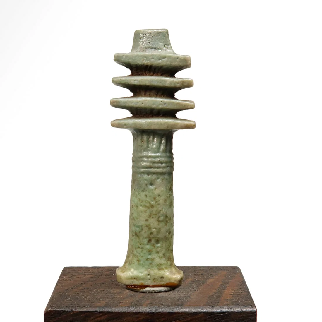 Egyptian Faience Djed Pillar Amulet, c. 600 B.C.