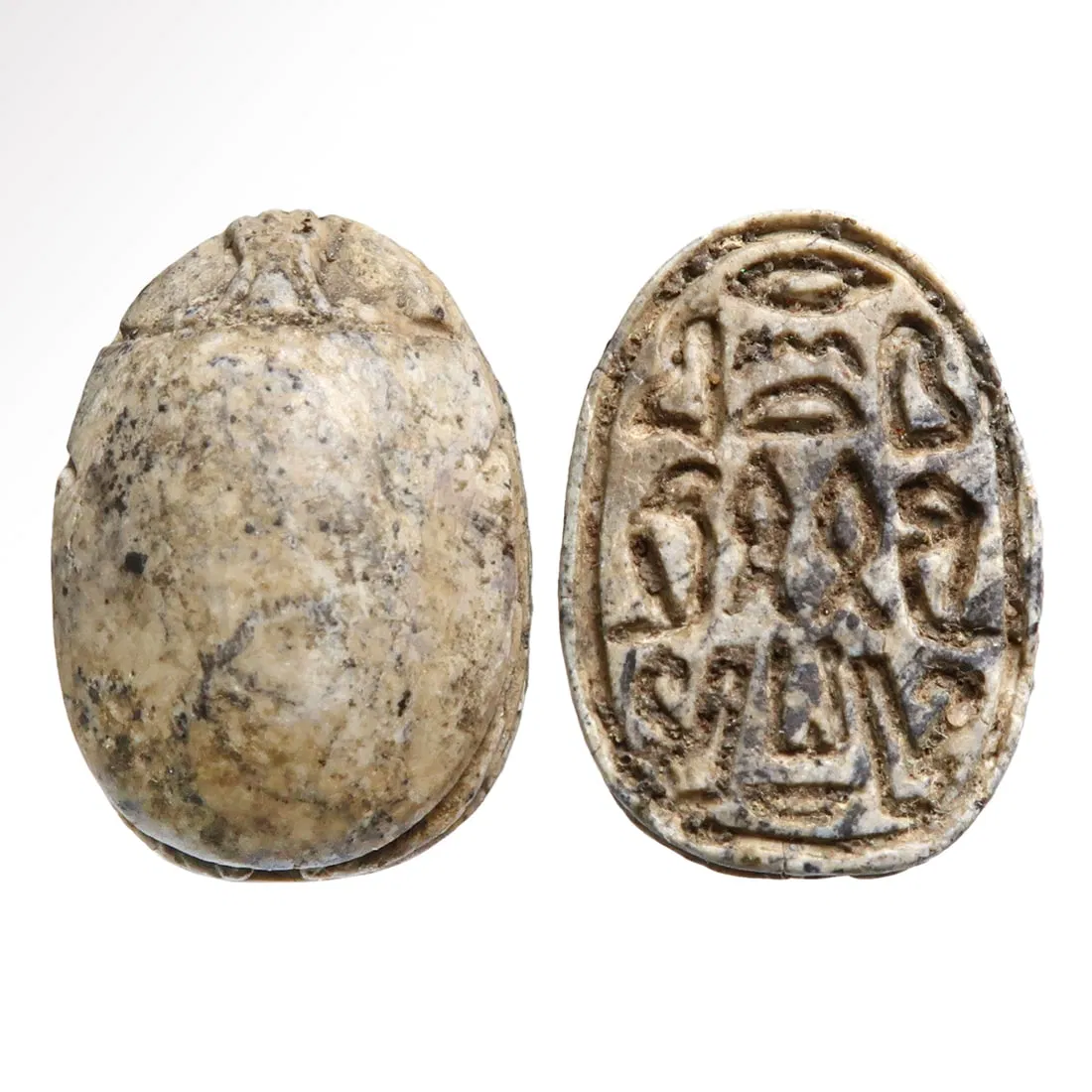Egyptian Granite Scarab with Protective Spell, c. 900 B.C.