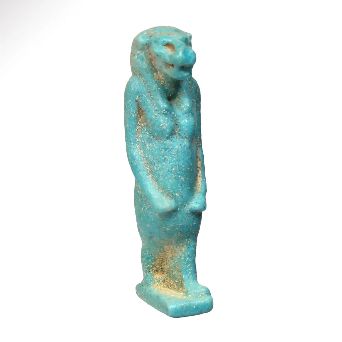 Egyptian Light Turquoise Faience Amulet of the Hippopotamus Taweret, c. 400 B.C.