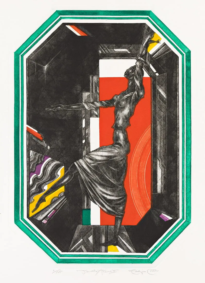 Eldzier Cortor (1916-2015), Jewels/Theme No. II, 1985.