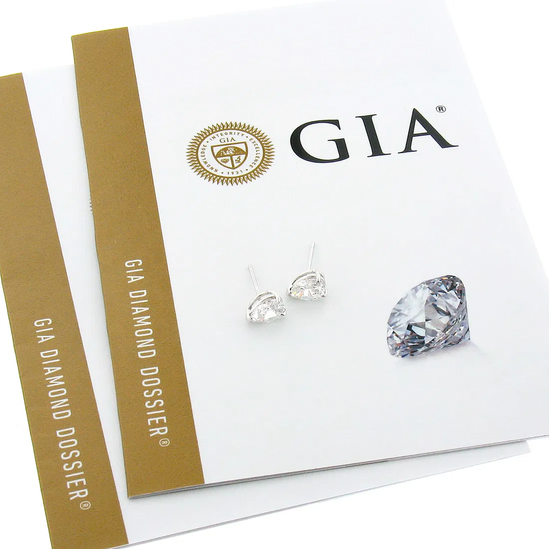 Elegant GIA Certified 1.69ct Platinum Teardrop Diamond Stud Earrings