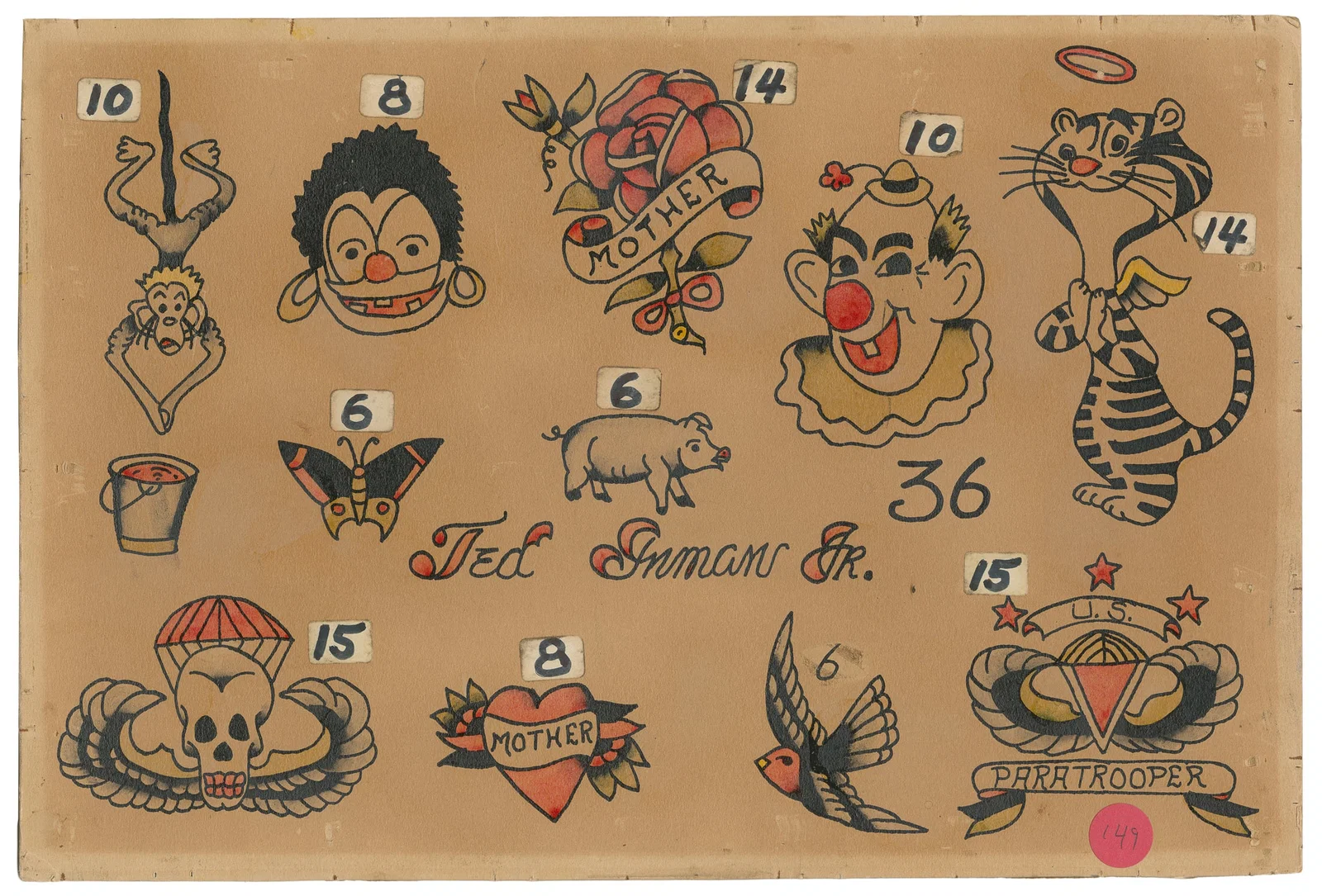 Eleven Flash Designs by Ted Inman Jr., ca. Mid 20th Century