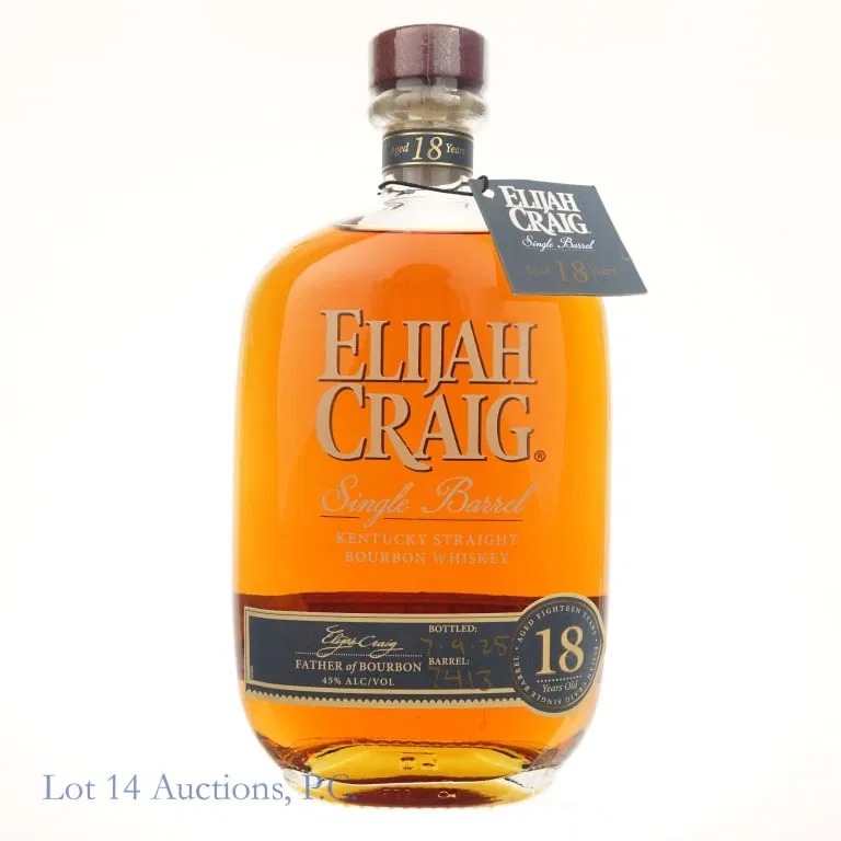 Elijah Craig 18 Year Single Barrel Bourbon, 2023