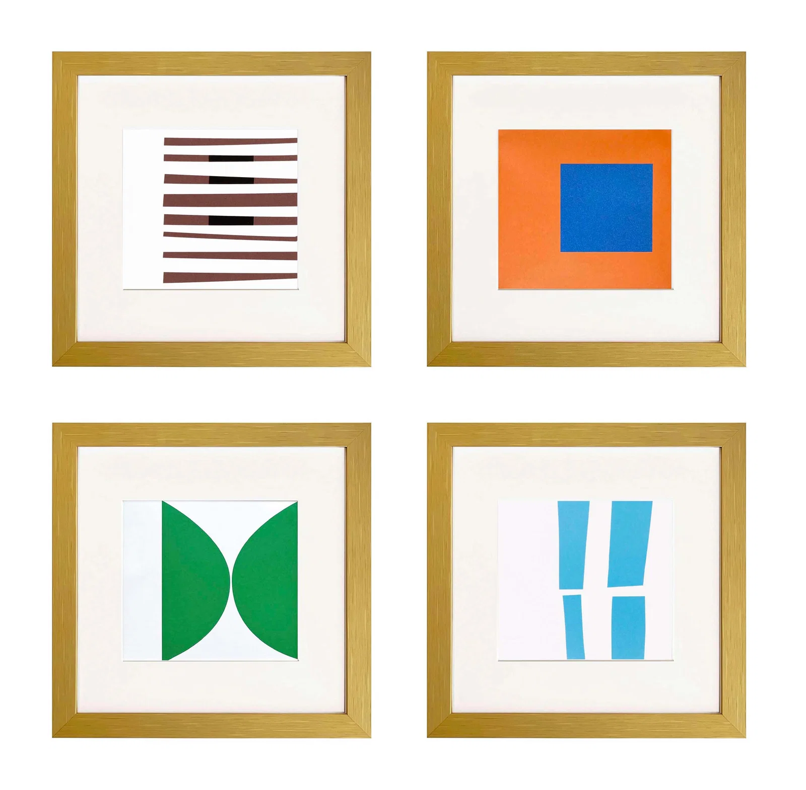 Ellsworth Kelly 1999 Set of four colored linogravures 7,10,13 and 18 framed