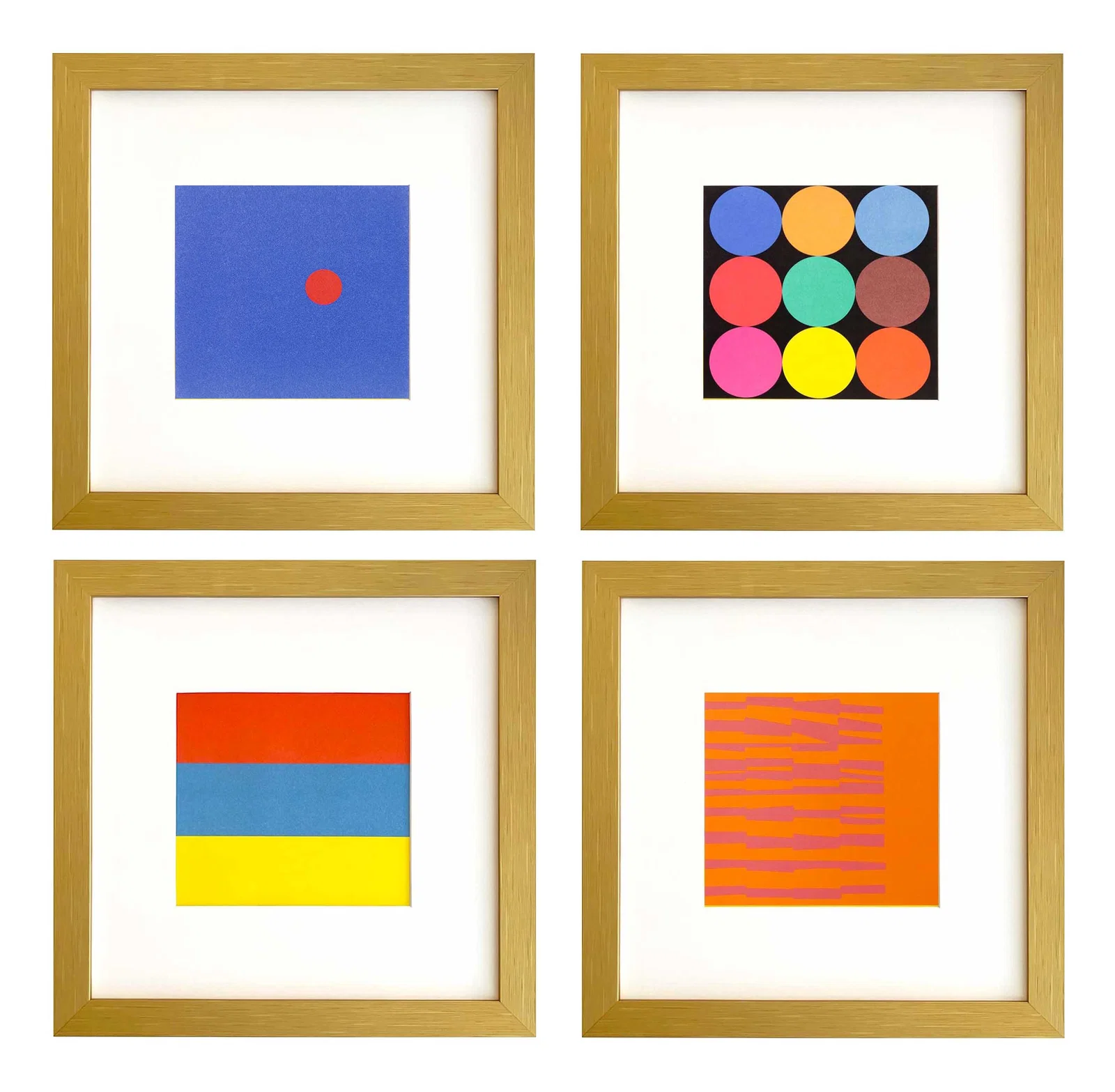 Ellsworth Kelly 1999 Set of four linogravures framed