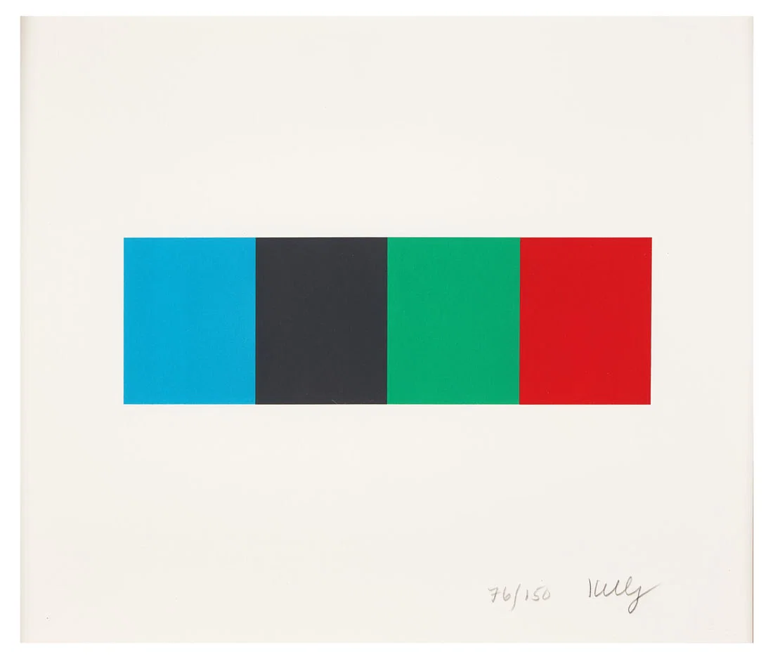 Ellsworth Kelly (American, 1923-2015) Blue Gray Green Red (from Artists for Obama), 2008
