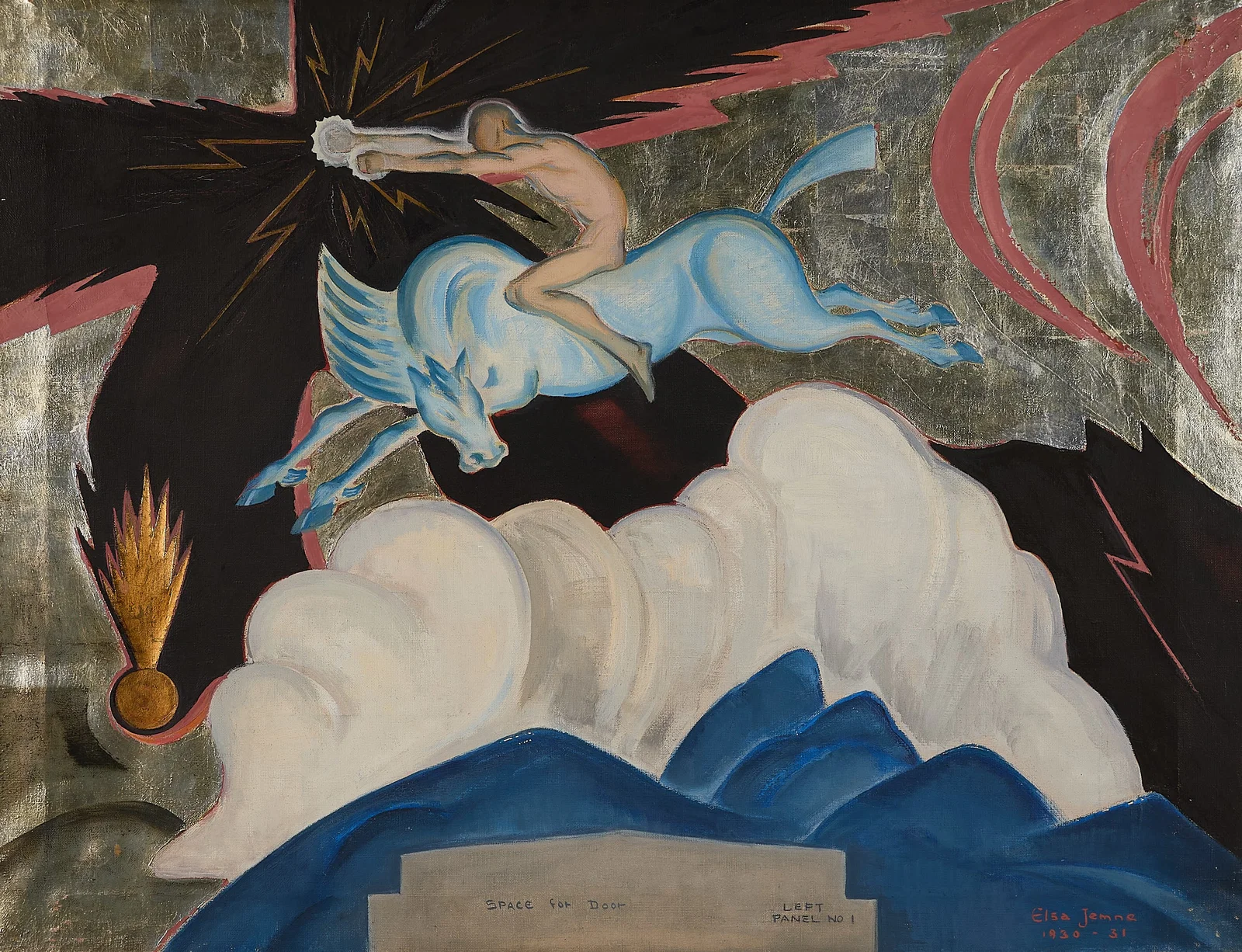 Elsa Jemne "Space for Door 1" Painting 1930