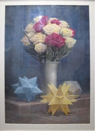 Emerson Adams (American) – Roses and Polyhedra, 1989