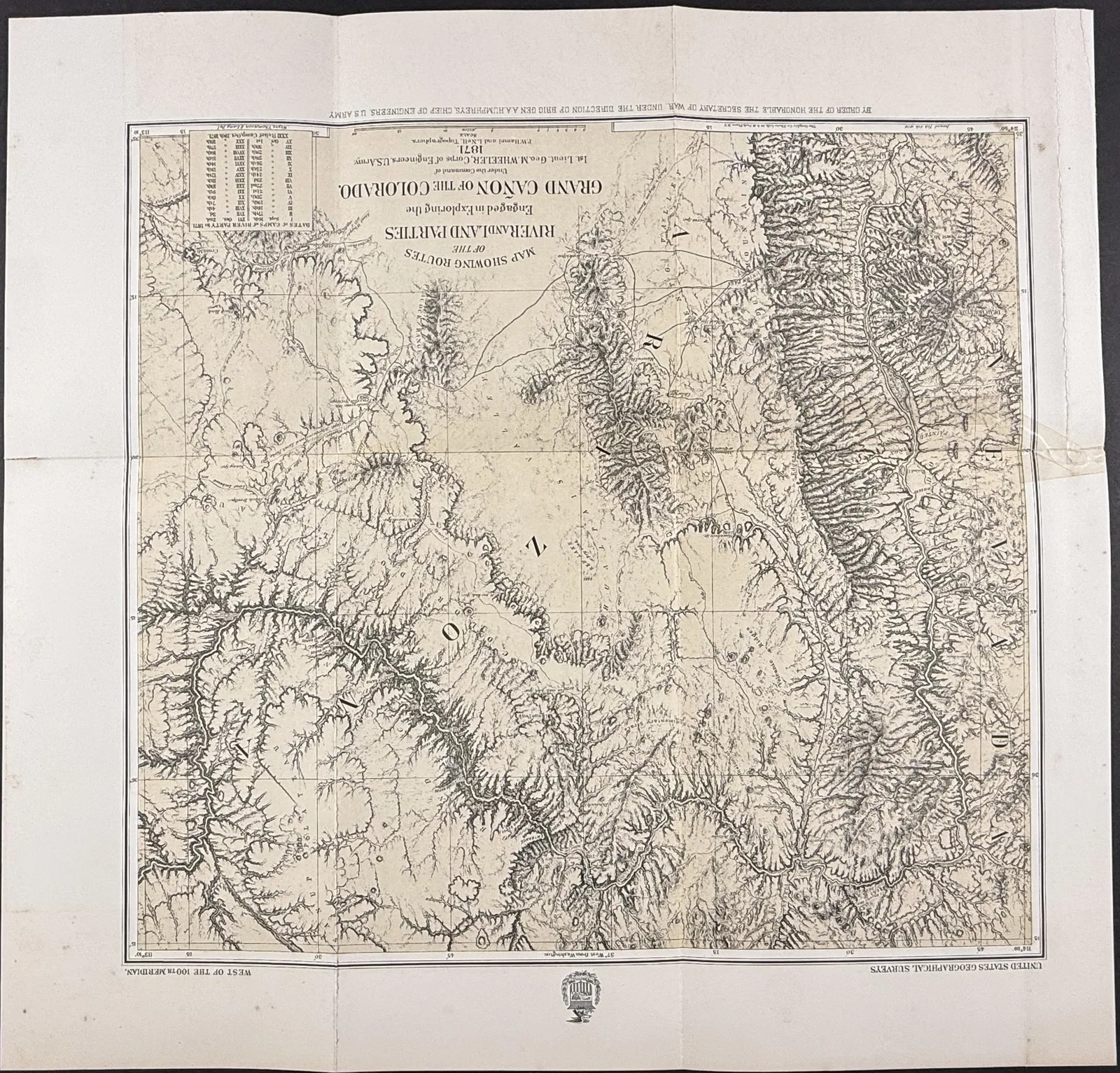 Emory - Map of the Grand Canyon Exploration