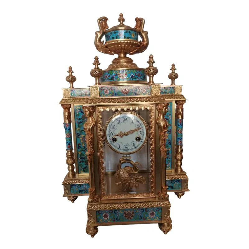 Enamel Gilt Screen Clock