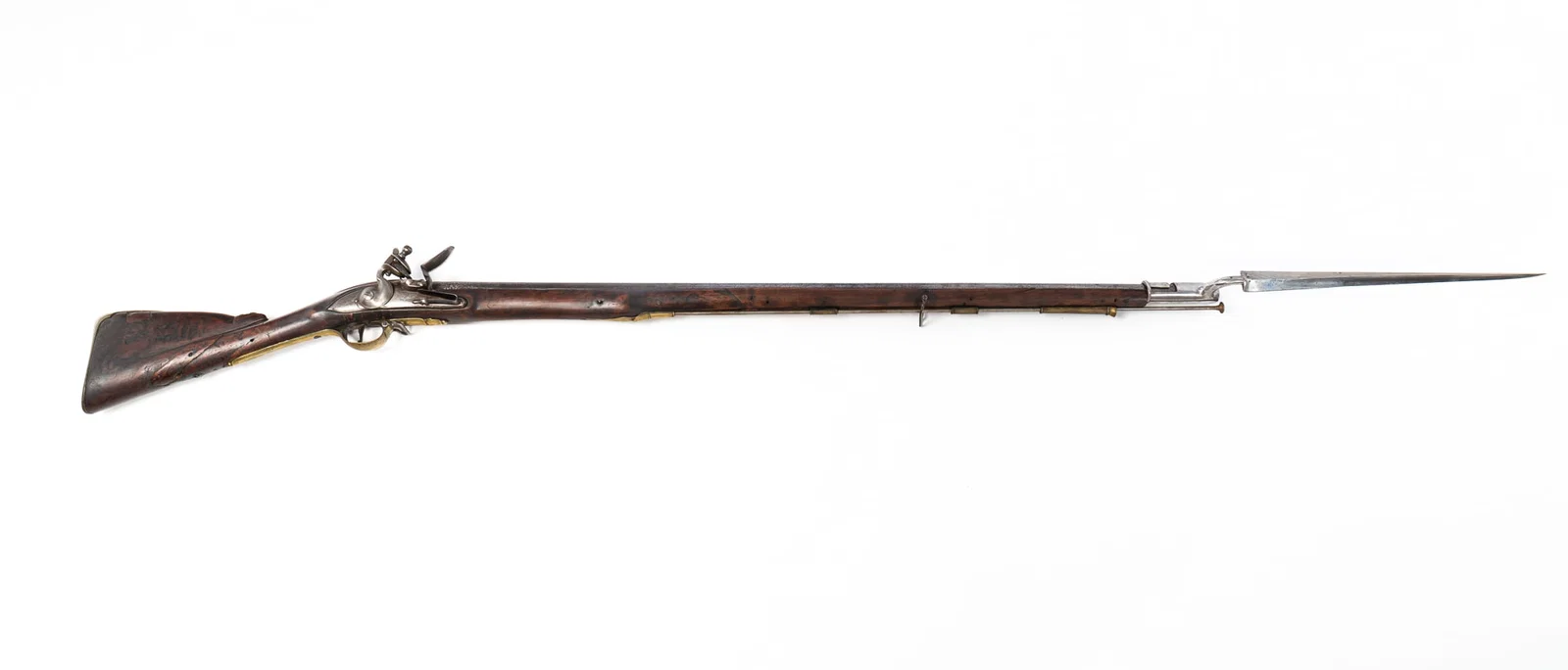 ENGLISH BROWN BESS MUSKET WITH BAYONET.