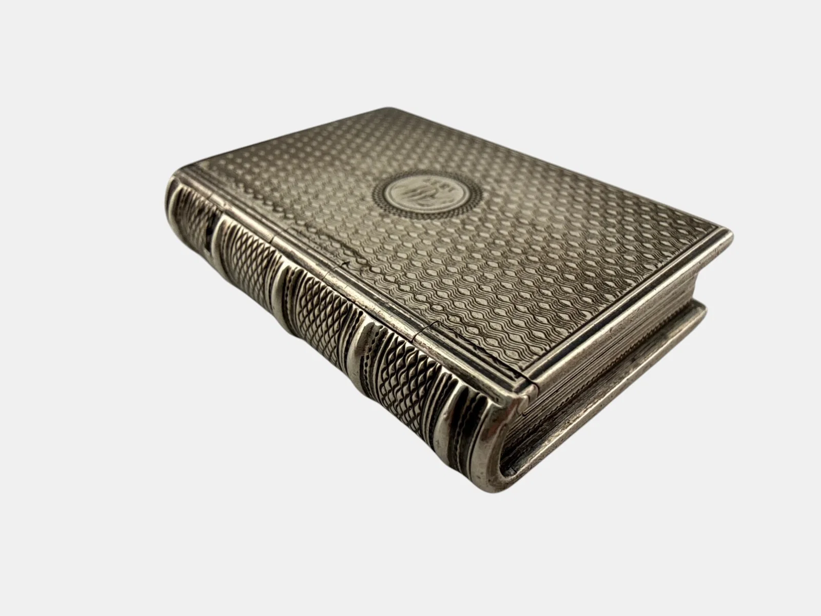 English Sterling Silver Book-Form Vinaigrette