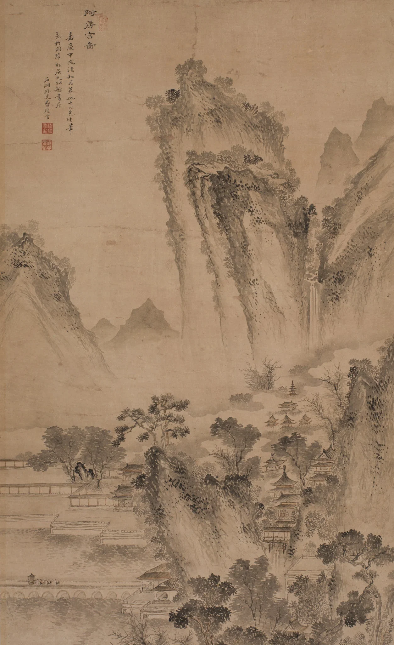 EPANG PALACE', AFTER QIU YING, DATED 1814
