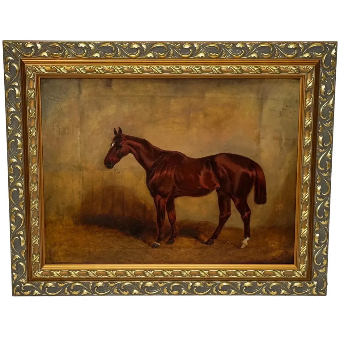 EQUINE ELEGANCE CHESTNUT HUNTER IN STABLE C1842