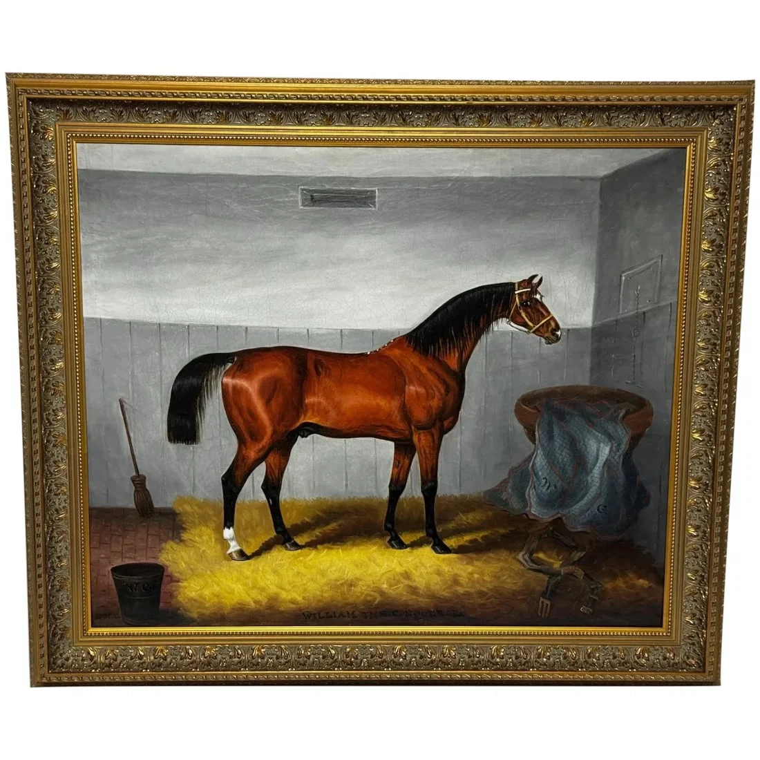 Equine Oil Painting Horse Portrait William The Conqueror by Samuel Spode C1840
